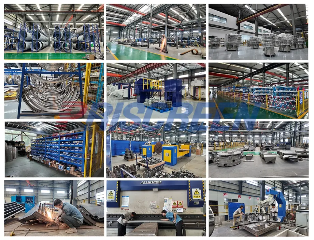 Rotary vibrating screen manufacturing workshop